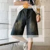 Short féminin y2k féminin streetwear culotte araignée cobweb coréen harajuku denim hip hop pantalon grunge bermudas jeans hommes vêtements 541
