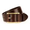 2024 Luxury Mens Top Quality Cow Skin Belts Mens Casual Retro Cowhide Leather Cover Brass Pin Buckle Belt for Men 3.8cm 240415