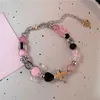 Perle goth harajuku mignon y2k arrière fait à la main le coeur en forme d'étoile charmante bracelet womens rétro grunge emo 2000s accessoires