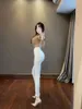 Women's Jeans White High Waist Pencil Pants 2024 Elastic Slim Thin Denim Sexy Korean Women V017