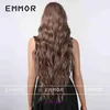 Online Red Live Long Hair Eight Postacie Liu Haifeng Brown Curly Big Wave Symulacja Full Headpiece Wig Girl