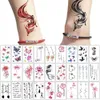 CV5D Tattoo Transfer 30Pcs/set Simulation Waterproof Colored Drawing Fake Tatto Body Stickers Temporary Tattoos Stickers 240426