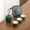 Ensembles de voies de thé Ceramics Travel Tea Set comprennent 1 pot 3 tasse de thé chinois tasses tasses et tasses Teeware Teware Pottery en céramique