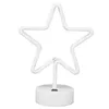 Lampy stołowe LED Neon Light Creative FivePointed Star Warm Lampa Dekoracja sztuki na urodziny w sypialni przyjęcie weselne