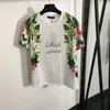 Modello floreale magliette con camicie Donne Fashion Fashion Two Piece Signe pieghettate vintage Tops di design per magliette sciolte