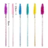 Engångsögonfransborste 25/50 st Crystal Eye Diamond Handtag Mini Mascara Wands Extension Makeup Set