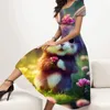 Casual Dresses For Formal Occasions Women'S Spring/Summer Fashion And Elegant Temperament Colorful Easter Egg Wedding Guest