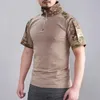 T-shirt tattici Mens Assalt Combat Maglietta da escursionismo militare Maglietta tattica T-shirt camuffato dell'esercito T-shirt a maniche corte 240426