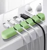 5 Slots Cable Organizer USB Cable Winder Management Clips Holder 3M Glue For Phone Charging Cord Cable Data Line Earphone Mouse3632298