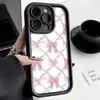 Mobiltelefonhüllen niedliche Telefonhülle für iPhone 15 iPhone 13 11 12 14 15 Pro Max XR XS 7 8 plus SE SE SCHOOK-ABSORBINGEN HABEN CHERRY BOW COVER J240426