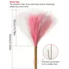 Fleurs décoratives 9pc 55cm Pampas artificiels Plantes d'herbe Fake Reed Flower Bouquet Home salon Room De mariage décoration