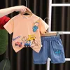 Kleidungsstücke Sommer Kinder Jungen Jungen Kinderkleidung Autos T -Shirt Shorts 2pcs/Set Kleinkind Mode Baby Trailsanzuiten 1 2 3 4 5 Jahre