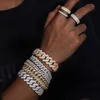 Strands Jóias de alta qualidade VVS1 D Bracelete de cadeia cubana hidrita de cor para homens Luxo S925 Pulseira de prata para homens Jóias de hip hop 240424