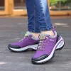 Laarzen sneakers dames 2022 multicolor mesh lichtgewicht buitenschoenen dames platte ronde ronde teen sneakers voor dames wandelschoenen