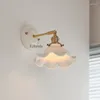 Wall Lamps Modern LED Lamp Ceramic Canopy Lampshade Copper Arm Socket Bedroom Bathroom Mirror Staircase Home Indoor