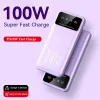 Chargers New Power Bank 20000mAh 100W Porto dupla Super Fast Charging Portable Externo Carregador de bateria para iPhone Xiaomi Huawei Samsung