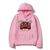 Herrtröjor tröjor anime initial d hoodie jdm japansk fordon miata mx5 tryckt hoody kvinnor crewneck tröjor män pullover toppar män kläder t240425