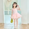 Girl Dresses Girls' Bubble Sleeve Tutu Dress Summer Baby Cake Birthday Fluffy Mesh Girls