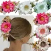Nova moda acryl haarclip elegante simulatie bloem plástico klauw clipe bloemen haai clipe haarspeld haaraccesoires voor vrouwen