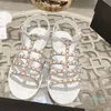 15A 24Ssluxury Platforms Women Designer Bohemian Sandals Catena Rattan Fisherman Flat Gladiator Sandals Sandals intrecciato Sandali con fibbia intrecciati Schere da spiaggia all'aperto