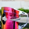 Occhiali da sole 3-lente UV400 MENS 2024 Sports Bike Glasses Mountain Road Racing Goggles MTB Occhiali da sole MTB che eseguono Q240425