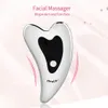 Electirc Face Neck Lifting Machine Slimming GuaSha Massage Vibration Heating USB Rechargeable Skin Rejuvenation Massager 240422