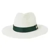 Chapéus largos Chapéus de moda Chapéu de balde de luxo para homens Mulheres coloras de jazz sólido Caps Top Caps Designer Panamá com fita verde vermelha sunhat