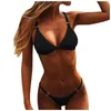 Swimwear féminin 2024 Sumy Sexy Solid Mirco Bikini Femmes Femmes G-string Mimage de bain Bandage féminin Brazlian Biquini