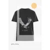 ANINE BINGE T SHIRT BAWEGO DOCISKA Koszulka Koszulka Letter Rysunek Wydrukowane czarne krótkie rękawowe designerskie t-shirt T-shirt 916