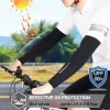 Safety 1Pair UV Sun Protection Arm ärmar Upf 50 för män kvinnor, kylande kompressionsarm ärmar för cykling, basket, golf