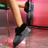 Boots Hiver Women's Ankle Fashion Keep au chaud plus plate-forme de fourrure en velours
