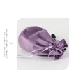 Shopping Bags 20pcs/lot 6x12.5cm Black/Purple/Brown/Grey/Green Round Bottom Sweet Candy Pouch Silk Velvet Drawstring Wedding Favors