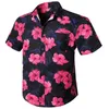 Camicie casual da uomo jayh camicie hawaiane camicie a manica corta floreale a manica corta giù camicia tropicale per uomo spiaggia di vacanza estiva aloha tshirt 240424