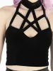 Camisetas INSGOTH GOTH PENTAGRAMO NEGRO CAMIS VINTAGE VEET SEXY CORSET TOPS GOTHIC HALTER BROPLESS CROLAS TOPS TOPS BASIC STREETHEATH