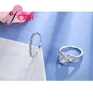 Anillos de clúster anillo de compromiso personalizado para mujeres 5a CZ CRISTAL INLAY ANILLOS Fing Party Accessories