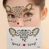 Tattoo -overdracht 1PCS 3D Acrylboorsticker Cute Cat Face Stickers Ball Party Face Decoratie Diamant Masquerade Tijdelijke tattoo -stickers 240426
