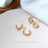 Boucles d'oreilles pour femmes Géométric Luxury C Fashion Fashion Double Bijoux Simple Accessoires en gros