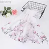 SHAWLS ZOER NIEUW Gedrukte Hijab Floral Chiffon Hijab Sjawl Dun lichtgewicht sjaals vrouwen strandhanddoek Zon bescherming wraps D240426