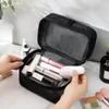 Bolsas de cosméticos Big Sale Mesh transparente feminina Ideal para maquiagem de cosméticos Kit de kit de kit de higiene pessoal Sucesso das vendas