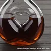 Outils de bar Analyseur de vin en forme de coeur Crystal Faiilles d'air de vin soufflé à la main Verre en cristal sans plomb Design Unique Design Gift Accessoires 240426