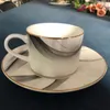 Muggar Nordic Creative Coffee Cup Saucer Set Hushållen Keramik Modern enkel eftermiddagste mugg