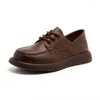 Scarpe casual Lace-up Donne vere in pelle vera sneaker piatto luce comoda in suole morbida mocassino