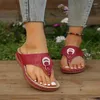 Chaussures décontractées Femmes Sandales Talons de coin orthopédique Summer 2024 Slippers pour talons de plage Flip Flops Zapatos Mujer