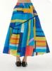 Kjolar xitao randig tryckmönster kjol mode elastisk midja fan casual stil minoritet 2024 sommar wmd5493