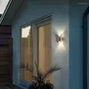 Lámpara de pared led al aire libre mariposa de luz impermeable al aire libre arriba y abajo del pasillo luminoso decorativo