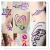 Tattoo overdracht kleurrijke diamant glitter tijdelijke tattoo set glitter poeder make -up borstel tattoo lijm tattoo party face body art kits voor kinderen 240427