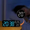 Schreibtisch Tischuhren LED Uhr Digitales Wanduhr Helligkeit Einstellung Temperatur Countdown -Funktion Sprachregler Wanduhren für Büroschlafzimmer