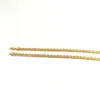 18 K Solid Yellow Gold Filled Curb Cuban Link Chain Halsband Curb Italian Stamp 750 Men's Women 7mm 75cm Lång hip-hop311q