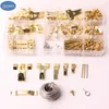 Dekorativa figurer Bild Hanging Kit 250pc galgar naglar för bilder vägg