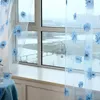 Curtain 1pc 100 200cm Sunflower Tulle Curtains Floral Voile Sheer For Living Room Bedroom Decor Window Treatment Drapes